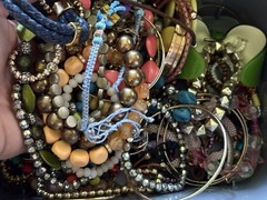 Over 50 Piece Bracelet Lot Mix Styles Sizes All Wearable Craft Repurpose #1