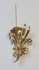 1930’s Pot Metal Flower Brooch ~cold paint
