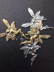 17963 Brass Oxidized Victorian Fairy Jewelry Finding