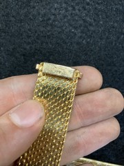 Vintage De Cesare 18K Gold Plated Mesh Bracelet Mens Woman’s Jewelry