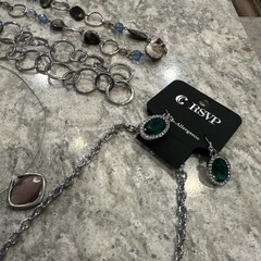 VTG TO NOW ESTATE JEWELRY LOT OF 40+ Pieces Lia Sophia Designer Gaudy Y2K
