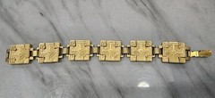 Museum Of Modern Art Moma Frank Lloyd Wright Bracelet 7” 22K Plated