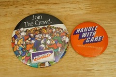 Vintage Lot Pinback Buttons Advertising Shipping Company Federal Express