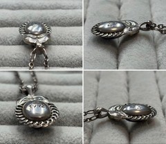 Georg Jensen 1992 Heritage Collection Year Pendant Necklace Silver 925 Vintage