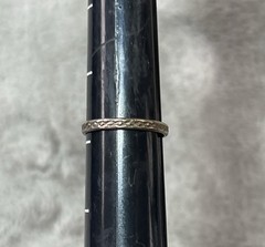 WHEELER MFG CO. 925 Sterling Silver Vintage Textured Band Ring Size 7.75