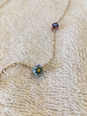 Vintage Millefiori Necklace Marked Gold Filled 12K 1/20 Estate Piece