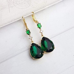 Teardrop Dangle Women’s Earrings 2.4 Ct Simulated Diamond 14K Yellow Gold Over