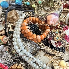 9 Pounds Of Mystery Jewelry! Vintage To Modern Lot of Wearable, Craft