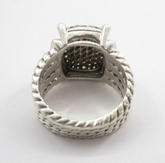 David Yurman 1.10 CTW Round Diamond Wheaton Ring Sterling Silver Size 5.75