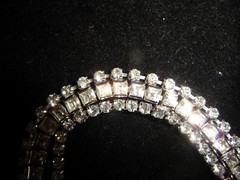 WEDDING 3 row faux diamonds rhinestones PROM 6”L 1/2″W BRACELET #22/23S 5