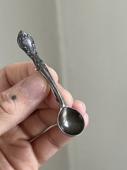 Vintage Silver Mini Spoon Brooch