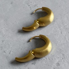 Chunky Gold Hoop Earrings Dome Style Thick Huggies Minimalist Everyday Jewelry
