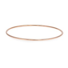 Vintage Portuguese 2mm Bangle Bracelet 19k Rose Gold 8″ Estate Fine Jewelry