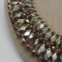 Vintage Cleopatra Necklace Egyptian Revival Mixed Metals Nakamol Collar 18 Inch