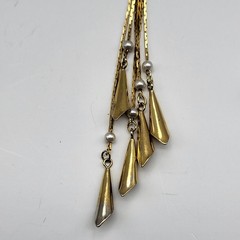Fabulous dangle Earrings multi strand faux pearl lightweight flirty