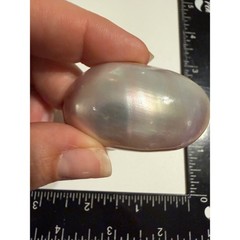 Mother of Pearl Shell Scarf Slide Iridescent Oval Domed Scarf Ring Accessory