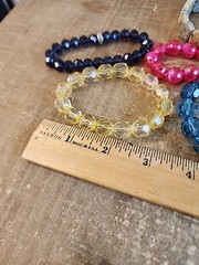 Assorted costume beaded bracelets lot of 7 stretchable jewelry fits most