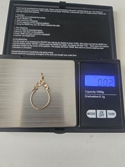 Vtg Michael Anthony 14kt Yellow Gold Heart Designed Charm Holder Pendant 1990s