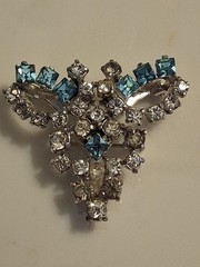 ISKIN Modular 3-in-1 Piece Convertible Brooch Pin & Clip Earrings 1940 Art Deco