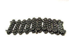 Vintage Etruscan Revival 800 Silver Panel Filigree Bracelet 6.5″ -30.8g