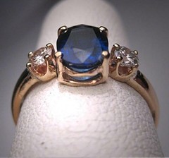 Art Deco 3.50 Ct Natural Sapphire Antique Vintage Wedding Ring 14K Rose Gold FN