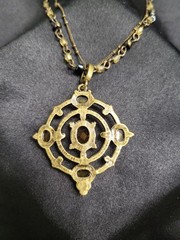 Vintage Avon Ornate Bronze Medallion Layered Statement Necklace