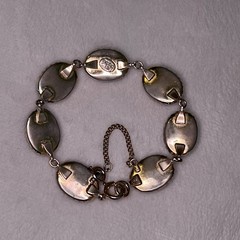 Vintage Hobe Scarab Link Bracelet