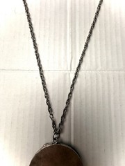Vintage Edlee Leo Astrology Zodiac Rock Pendant Necklace Long 24” Silver Tone