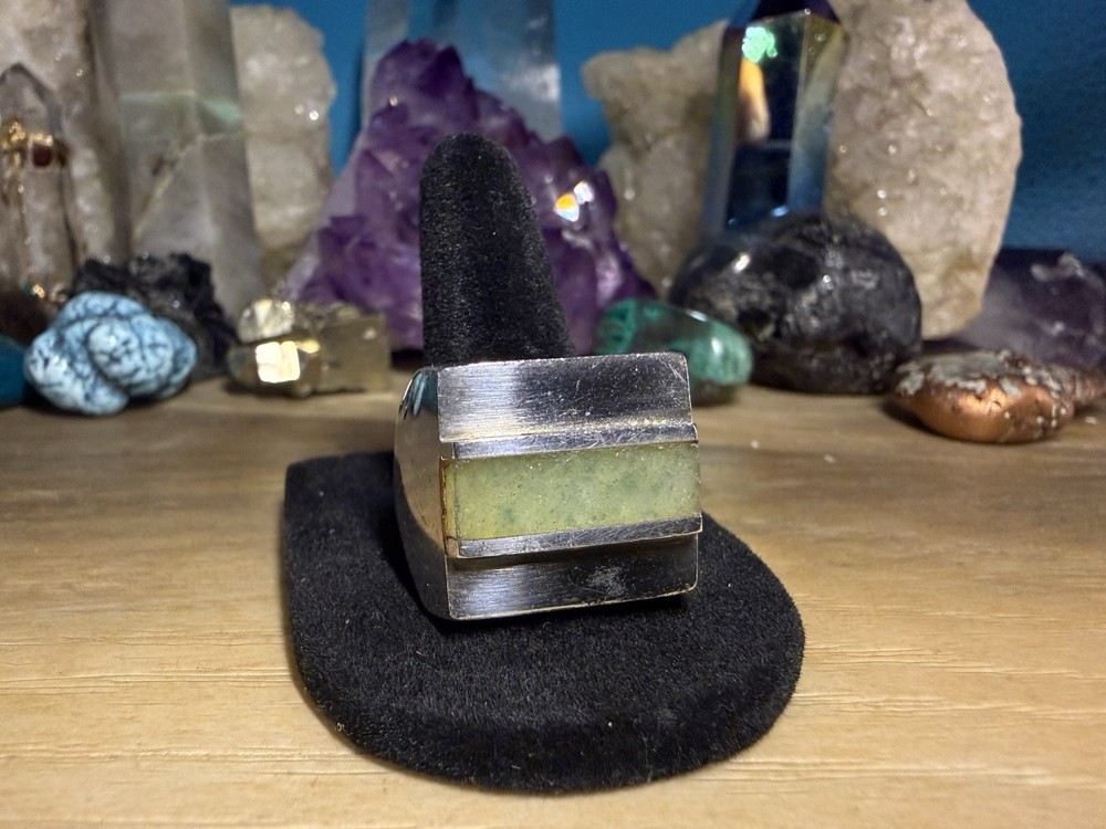 HEAVY! VTG Taxco MEXICO Eagle Mark 3* Sterling Serpentine Ring Sz9.5 AN726-31 TE