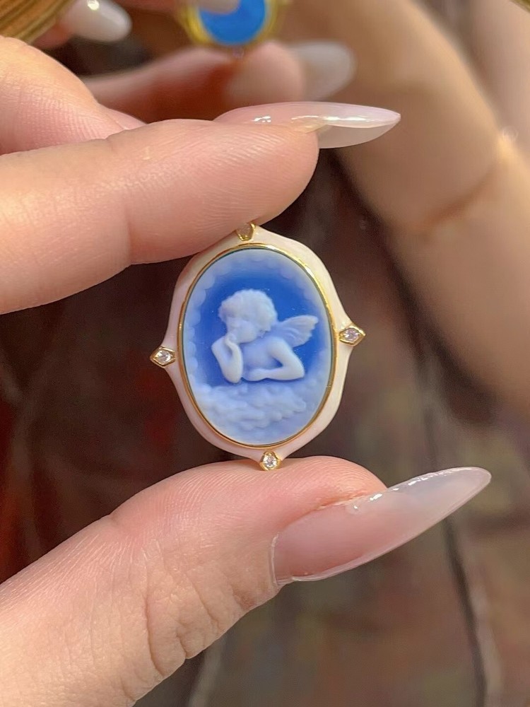 Antique style Cameo Pendant 925 Silver plated Vintage Necklace Estate Jewelry23