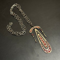 Midcentury Modern Statement Necklace Art Piece Unique