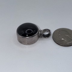 925 Sterling Silver And Black Onyx Pendant