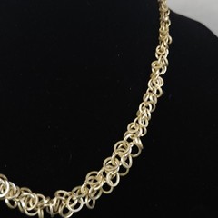 Vintage Avon Silver Rings Cluster Choker Necklace 15.5″ with extension
