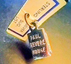 1970s Vintage Sterling Silver Charm of Historic Paul Revere House in Boston