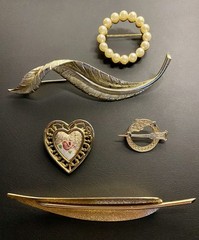 Vintage to Modern Mixed Metal Rhinestone Brooch Pin Lot – Set of 20 Brooches