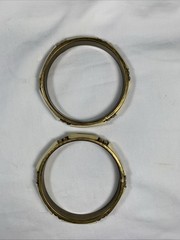2 Vtg Bone & Brass Bangle Bracelet Moroccan Berber – Handcrafted Ethnic Tribal
