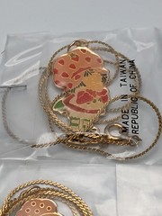 Vintage Strawberry Shortcake Cartoon Necklace Lot Of 2 New Old Stock 80’s