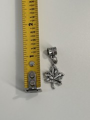 Vintage Maple Leaf Bracelet Charm Pendant Silver