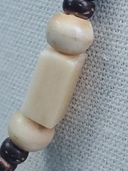 Wooden Round Heishi Beaded Surfer Necklace Choker Tribal Boho Ethnic Cream