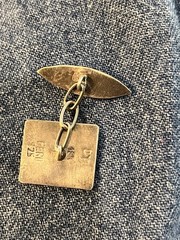 18 Kt 925 Sterling PERU Cufflink Or Pendant