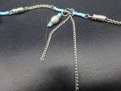 Lane Southwestern 30 in. Necklace Silver Tone Faux Turquoise Vintage