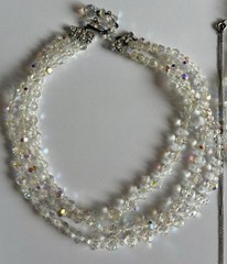 Vintage Crystal Aurora Borealis Necklace Bracelet Earrings Brooch Pin Ring Lot