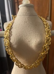 Vintage MMA METROPOLITAN MUSEUM Of ART Byzantine Knot Goldtone Necklace Rare!