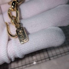 Yves Saint Laurent YSL Chain Necklace Gold Tone Chunky Vintage