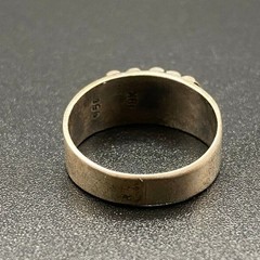 Vintage 950 Sterling Silver 18K Gold Ring Size 7.5