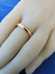 VINTAGE SOLID 14 KARAT GOLD Deco Wedding Band Size 8.25 Milgrain Ring 3.5 Grams