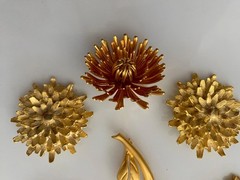 Lot of Seven Vintage Goldtone Pins + One Clip – All in Excellent Condition