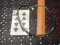 18 Inch Green AV Max Beaded Necklace