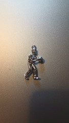 Vintage 925 Sterling Silver Bowler Charm – Moving Bowling Man Figure – 3D…
