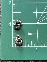 Vintage Silver Tone Twisted Metal Stud Earrings